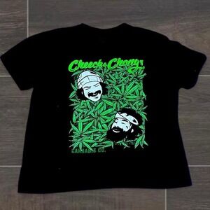 Black and green Cheech & Chong streetwear baggy 2XL funny tshirt